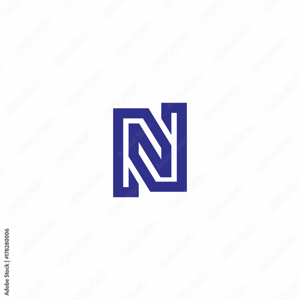 Obraz premium N Letter abstract logo