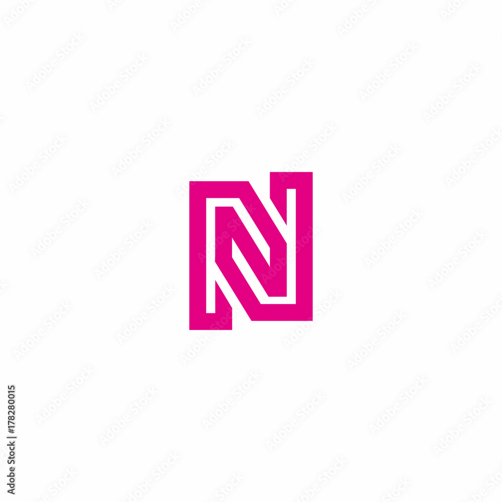 N Letter abstract logo N Letter abstract logo