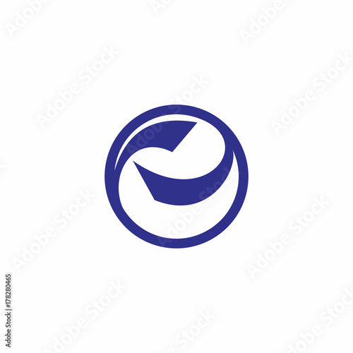 Abstract Circle Letter Logo