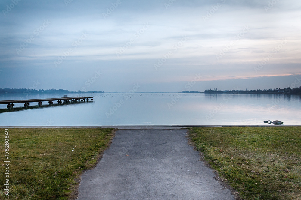Naklejka premium Palic lake from Serbia