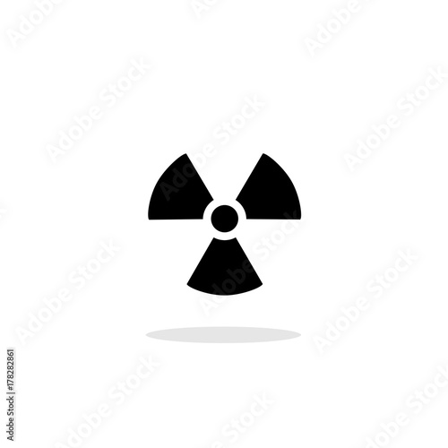 nuclear radiation icon vector