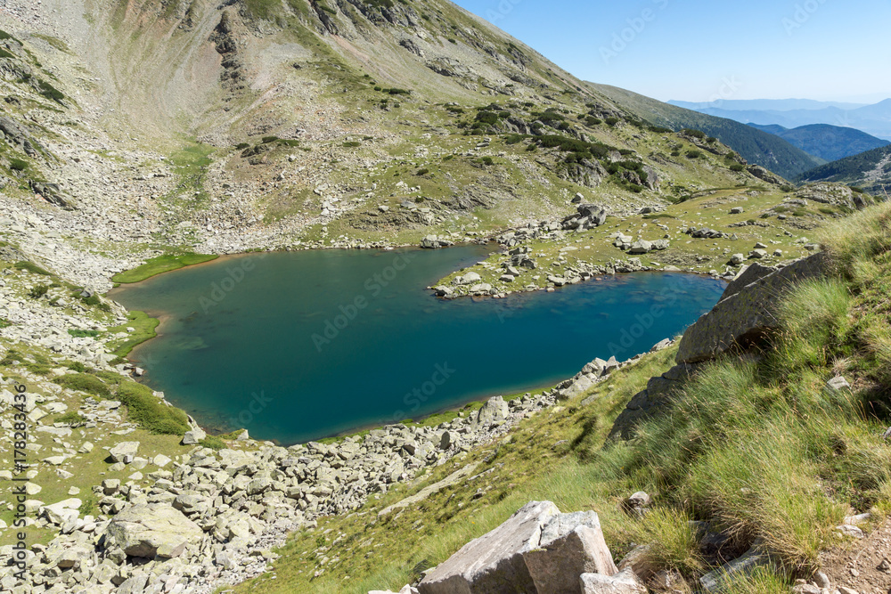 Amazing Panorama of Argirovo lake near Dzhano peak, Pirin Mountain, Bulgaria