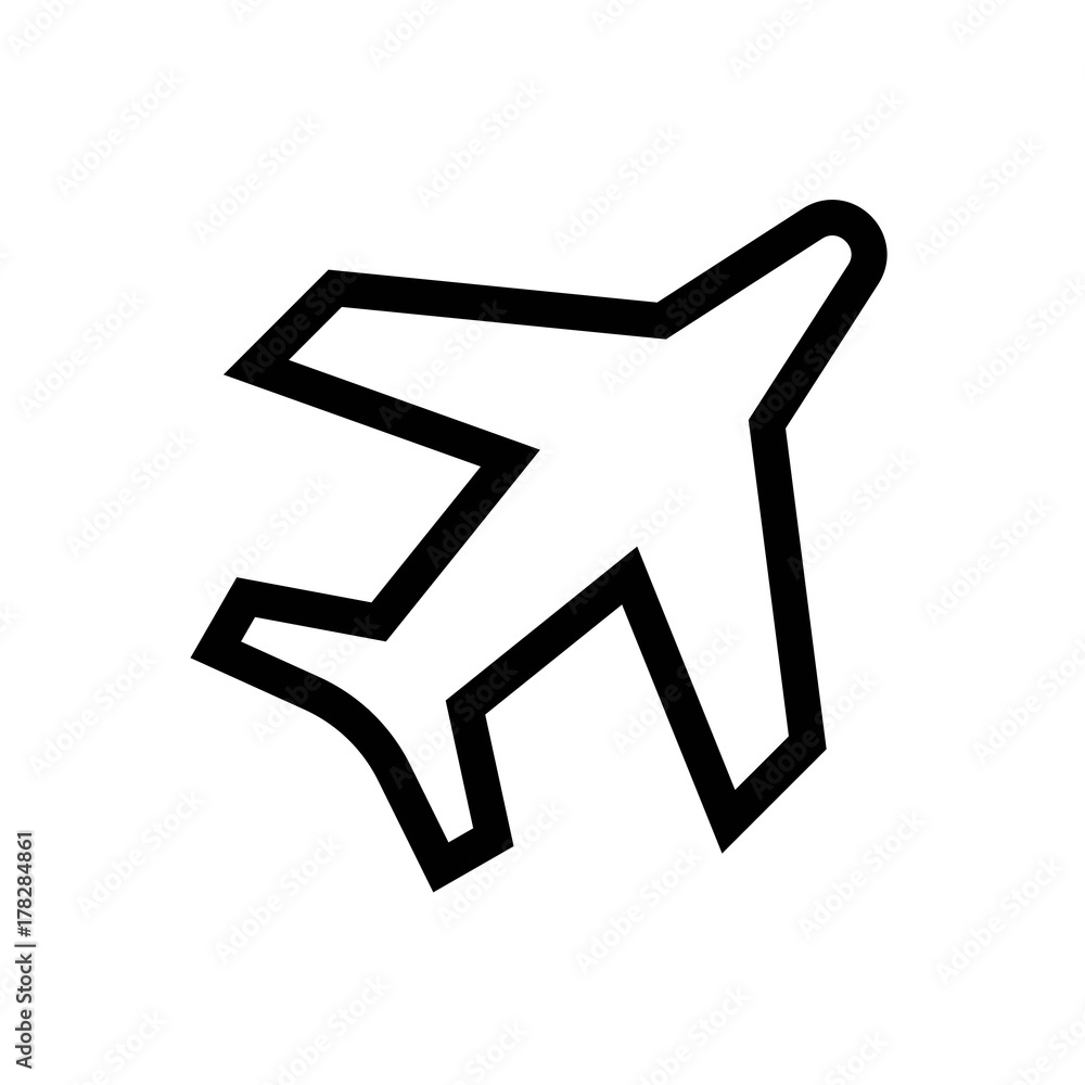 Aircraft Plane Icon Vector Fat Design Editable Stroke. 512x512 Pixel Perfect. Aircraft Plane Icon Vector Fat Design Editable Stroke. 512x512 Pixel Perfect.