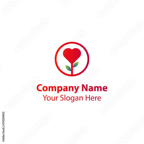 Free Download love tree logo design - GFXLoad