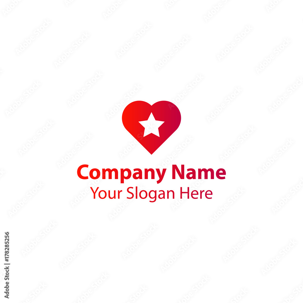 love star logo design
