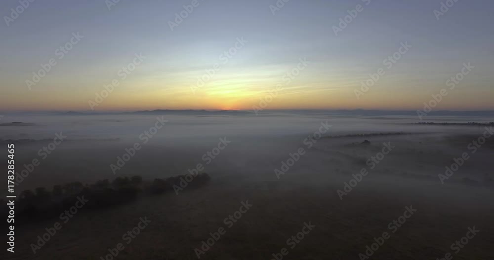 fog, road, fields, fog in the field, fog on the road, trail, Primorsky Krai, quadrocopter, shooting from height fog, road, fields, fog in the field, fog on the road, trail, Primorsky Krai, quadrocopter, shooting from height
