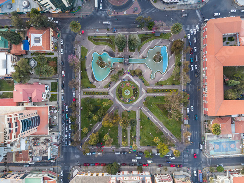 Plaza de Colon in Cochabamba of Bolivia photo