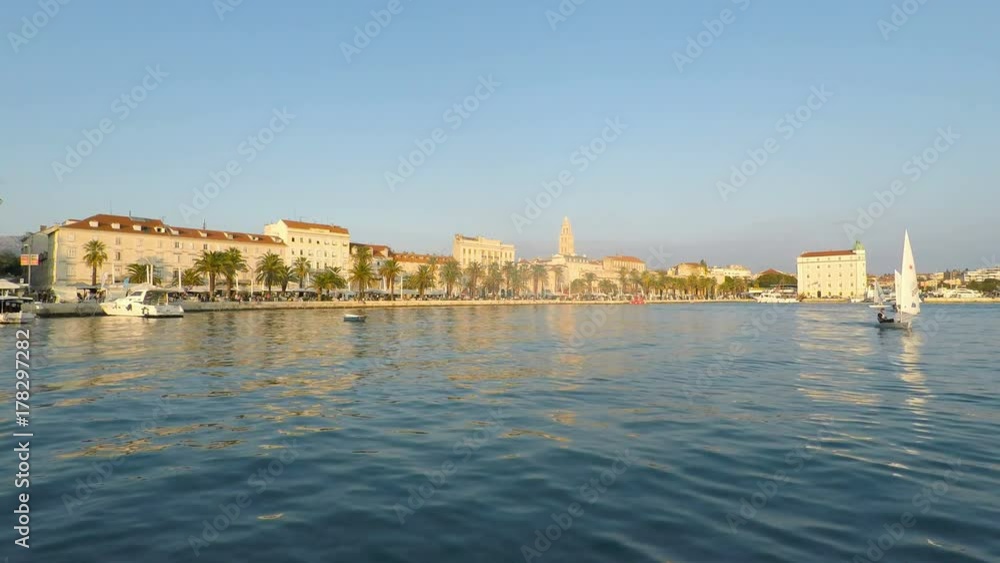 harbor of split in croatia from a boat harbor of split in croatia from a boat