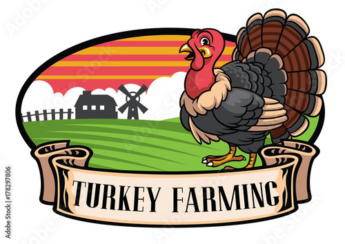 cartoon turkey farming