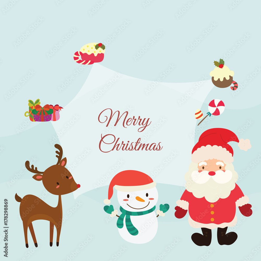 cute christmas vector set