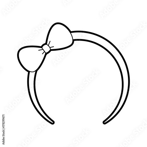 cute headband with bow for small girl icon