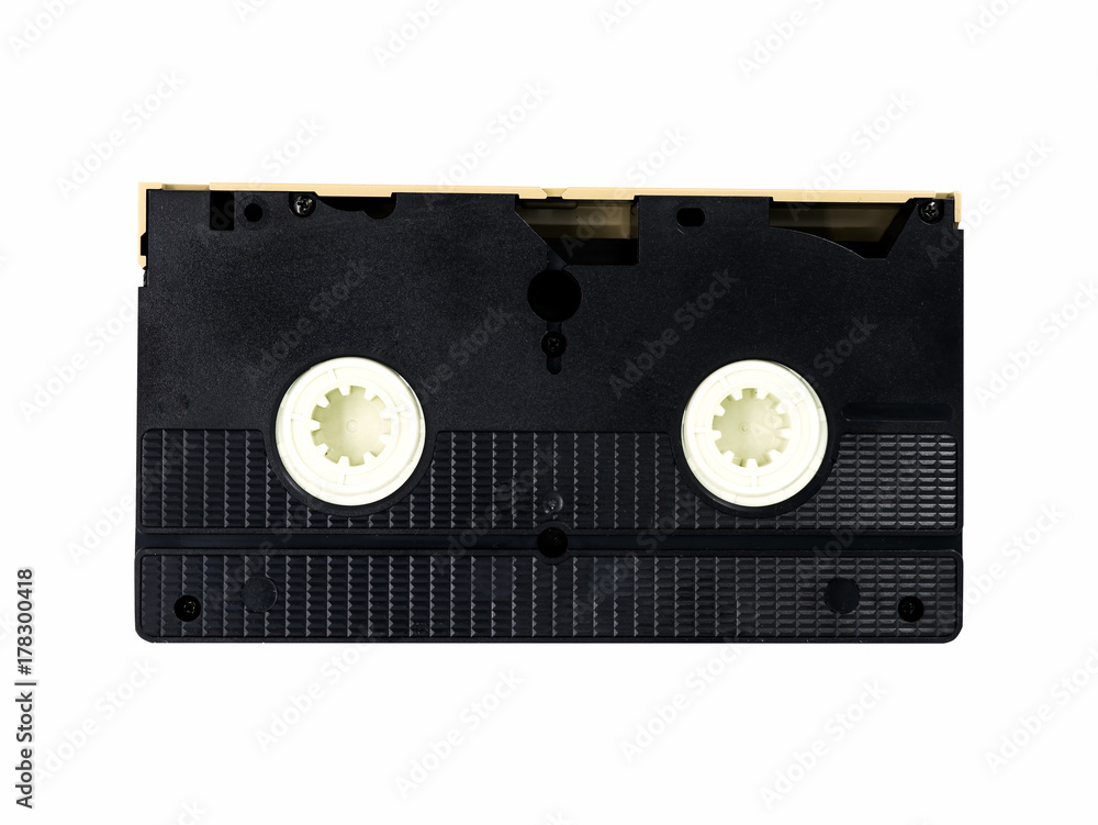 Video cassette tapes isolated on white background Video cassette tapes isolated on white background