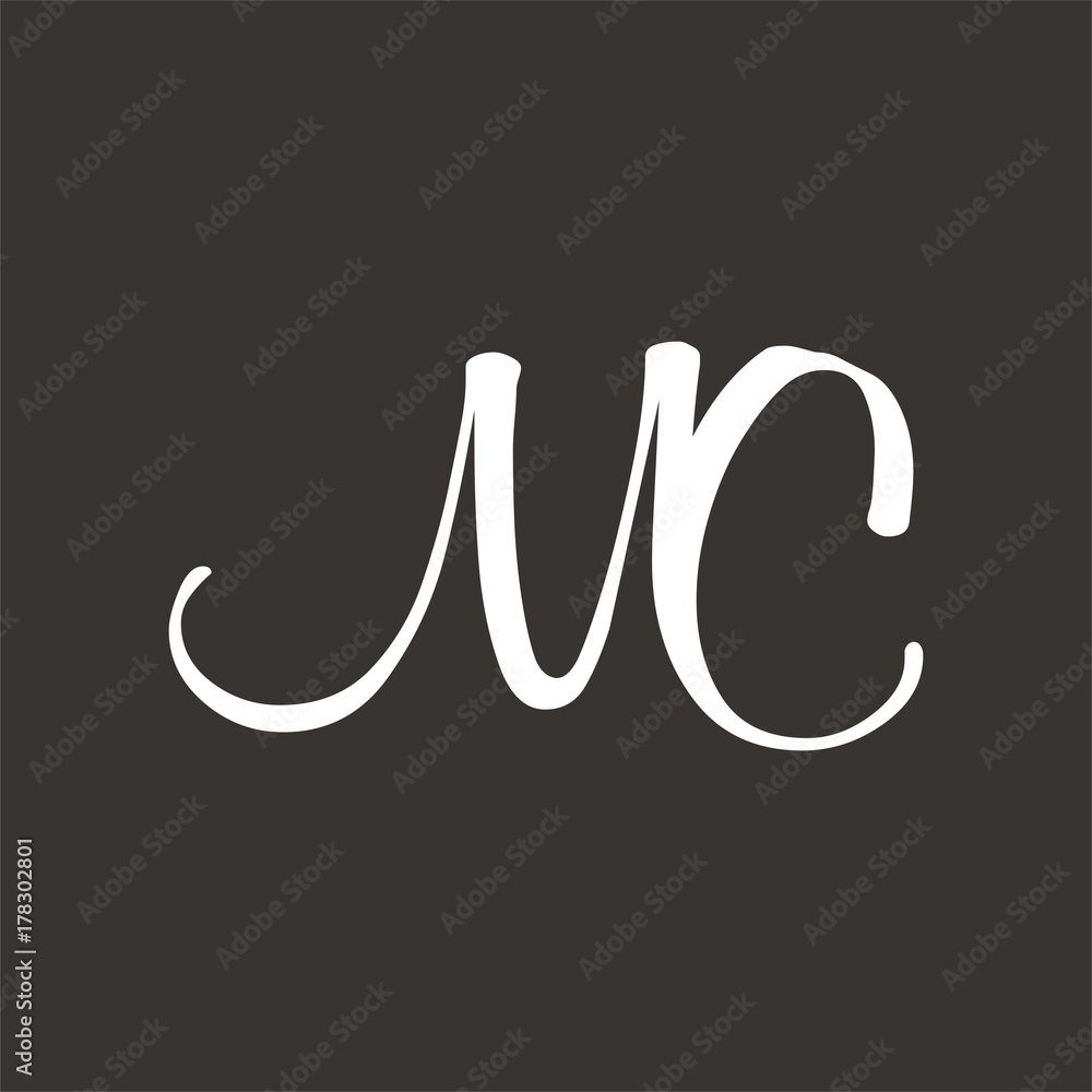 MC logo letter design template vector MC logo letter design template vector