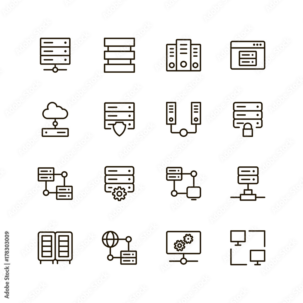 Server flat icon Server flat icon