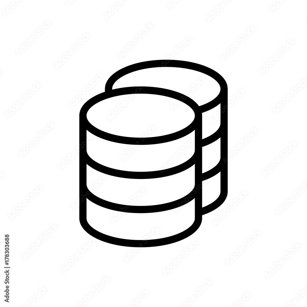 Database flat icon Database flat icon