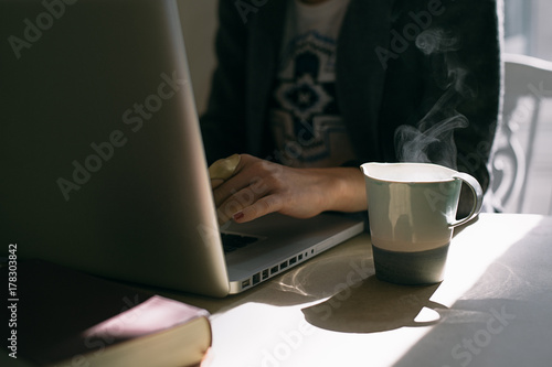 Businesswoman Working at Her Laptop