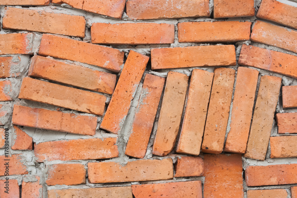Fototapeta premium Brick wall with random pattern.