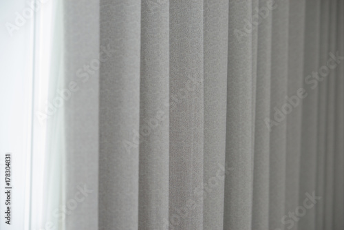 close up of white curtain background