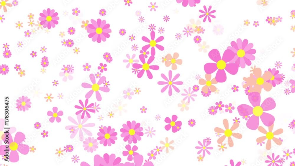 ループ　背景　CG　花