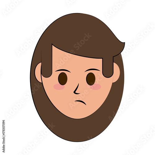 woman disgruntled icon image vector illustration design 