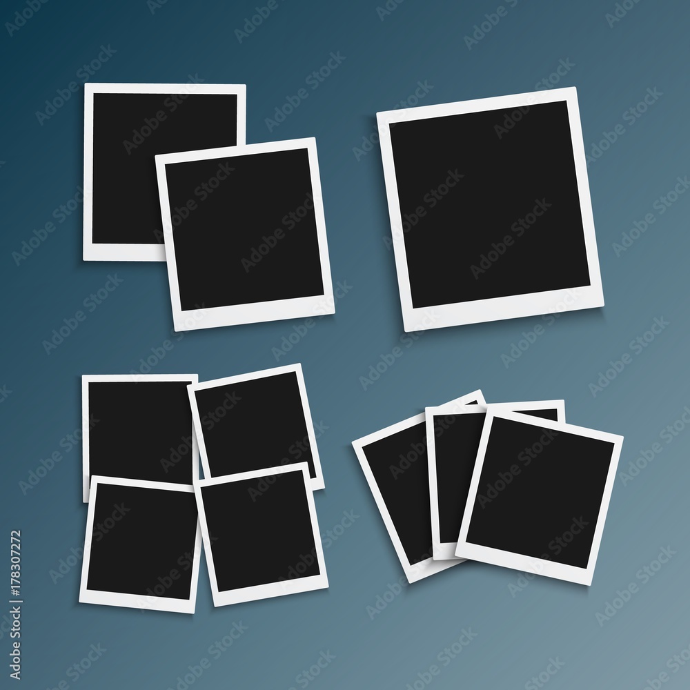 Illustration of Vector Photo Frame. Realistic Snapshot Modern Photo. Instant Album Photoframe Paper Picture Illustration of Vector Photo Frame. Realistic Snapshot Modern Photo. Instant Album Photoframe Paper Picture