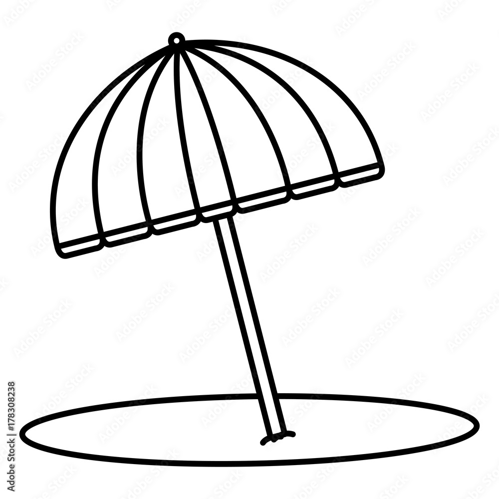 beach umbrella isolated icon beach umbrella isolated icon