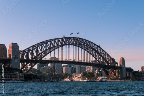 Sydney Harbour Bridge with clear blue sky. © AlexandraDaryl