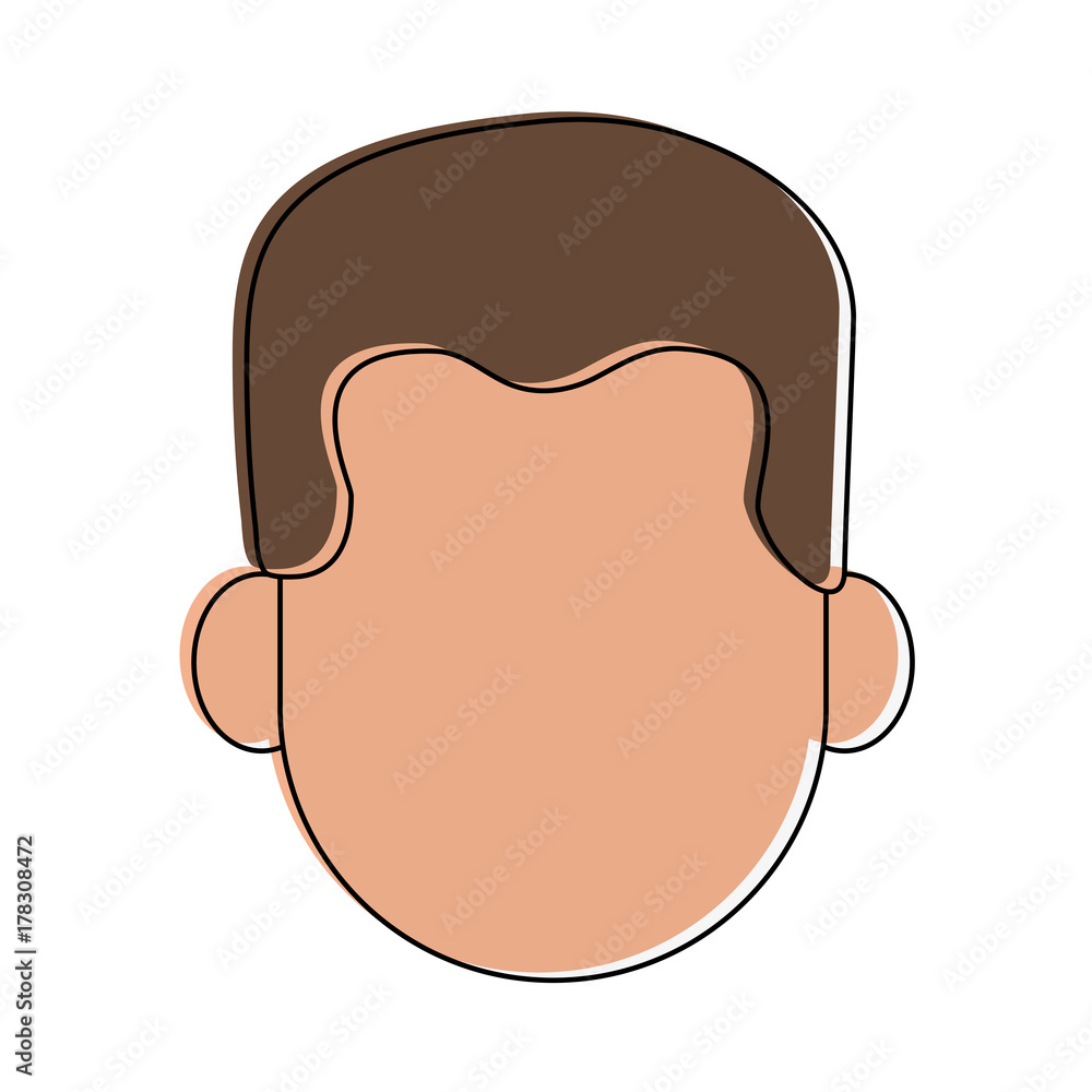 man avatar head  icon image vector illustration design 