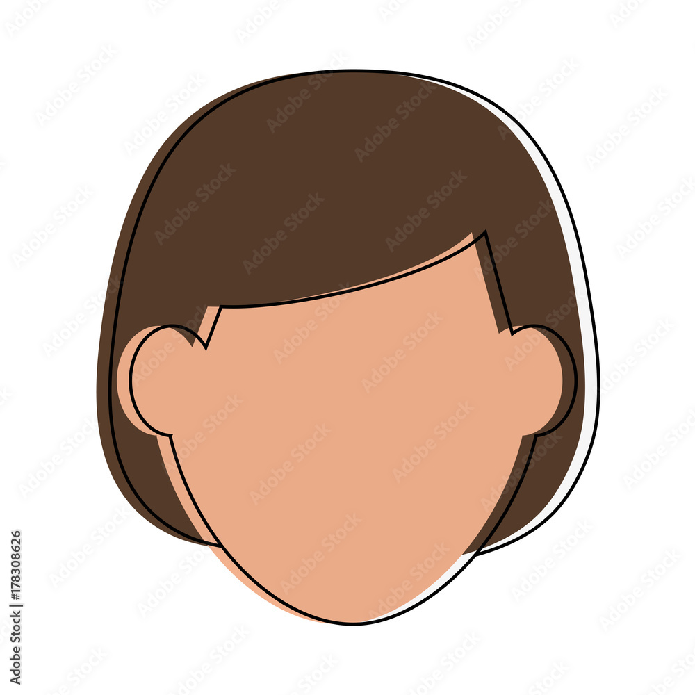woman with medium length hair avatar head icon image vector illustration design woman with medium length hair avatar head icon image vector illustration design