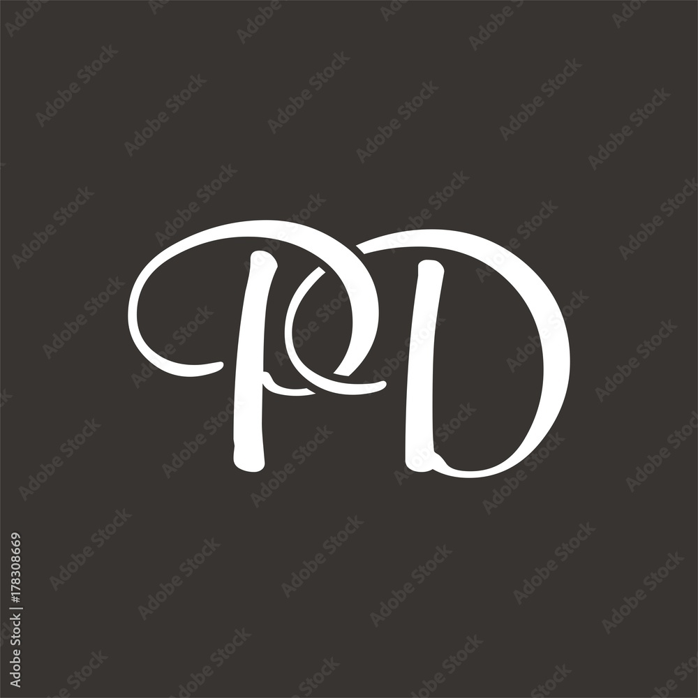 PD logo letter design template vector PD logo letter design template vector