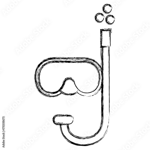 snorkel diving isolated icon