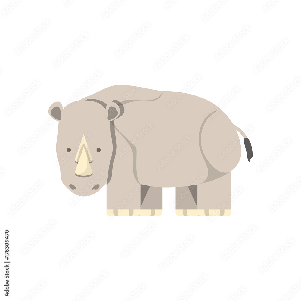 Fototapeta premium cartoon rhino icon