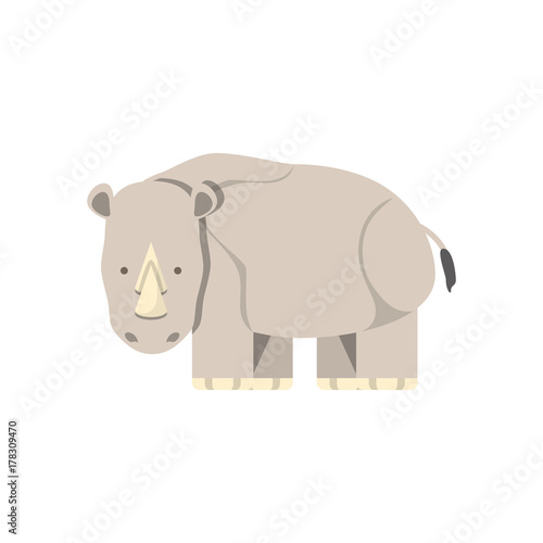 cartoon rhino icon © djvstock