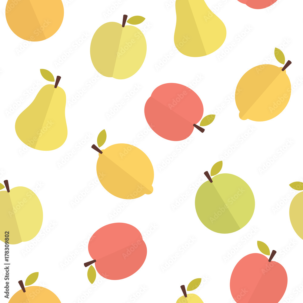 Seamless vector pattern with fruits Seamless vector pattern with fruits