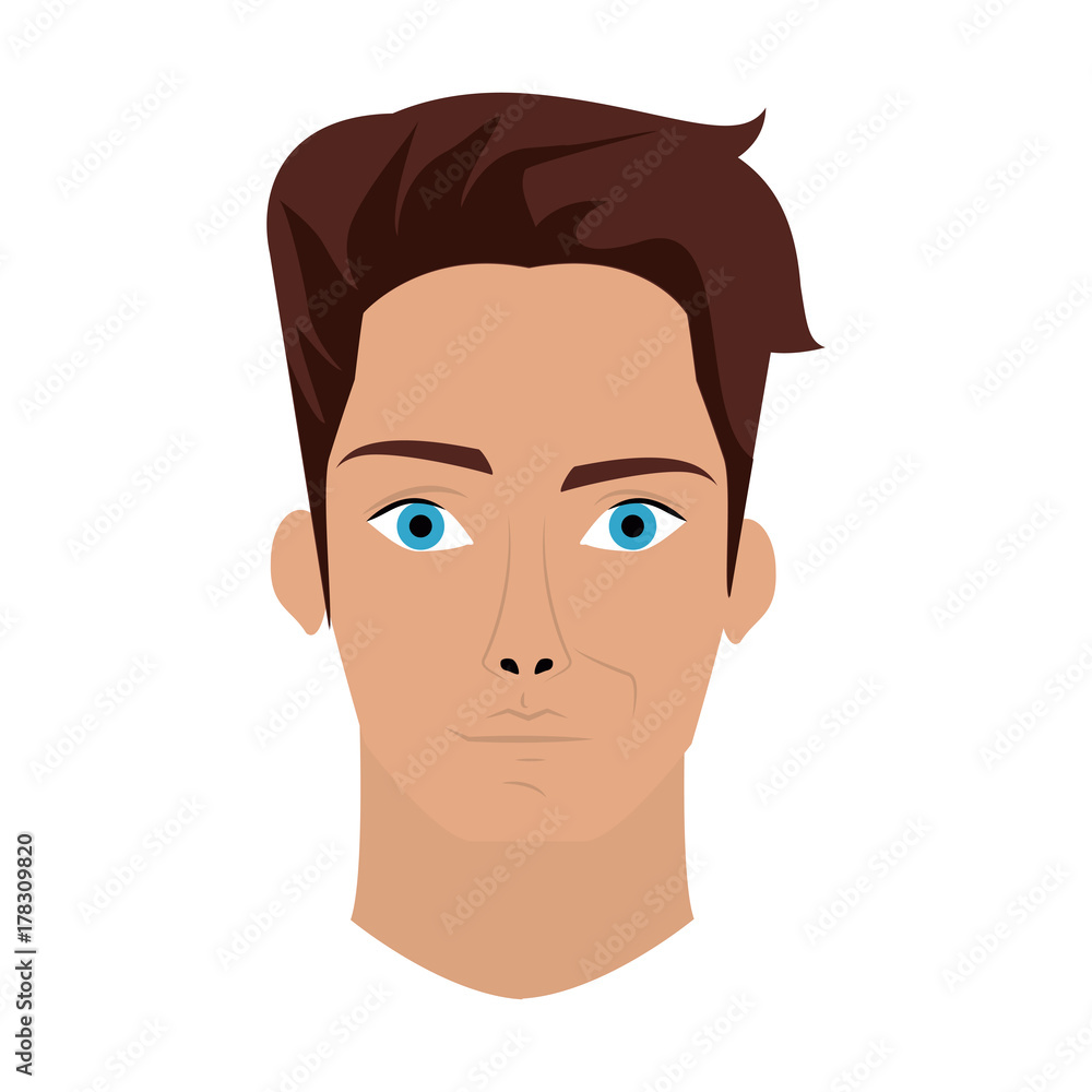man head handsome young icon image vector illustration design man head handsome young icon image vector illustration design