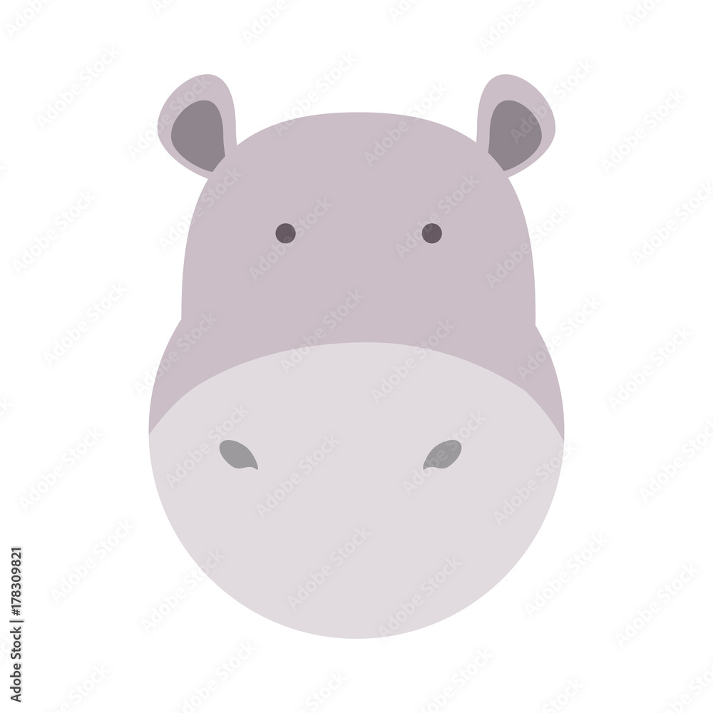 Fototapeta premium cartoon hippopotamus icon