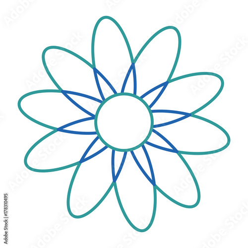 beautiful flower isolated icon