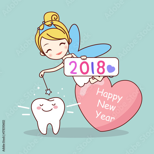 tooth with new year