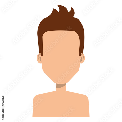 young man shirtless avatar character