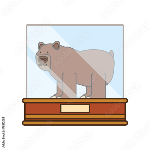 showcase with animal icon