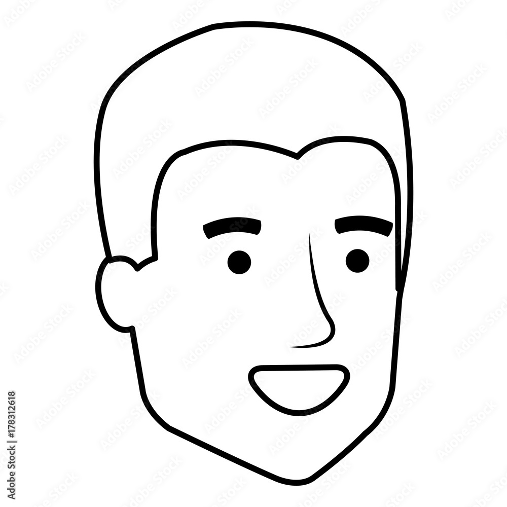young man head avatar character young man head avatar character
