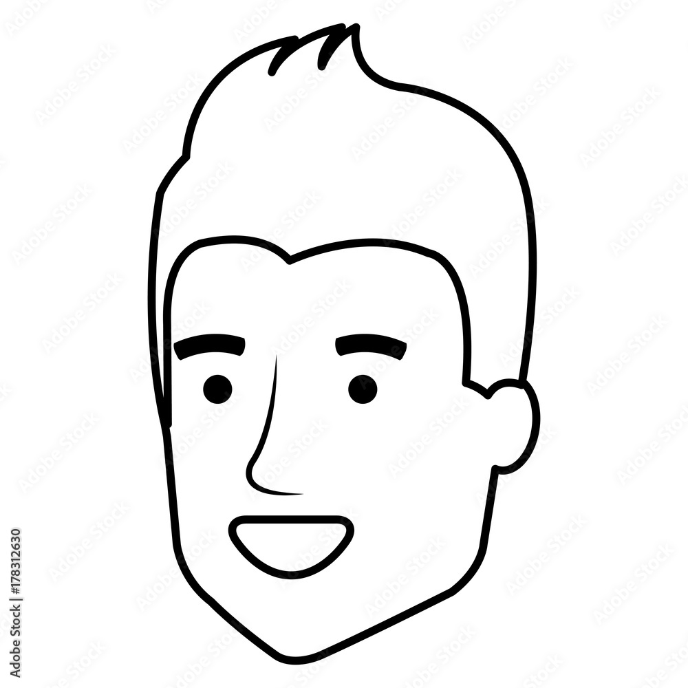 young man head avatar character young man head avatar character