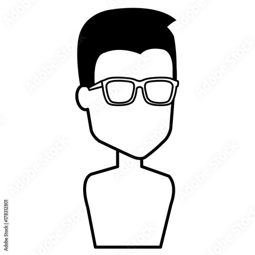 young man shirtless avatar character