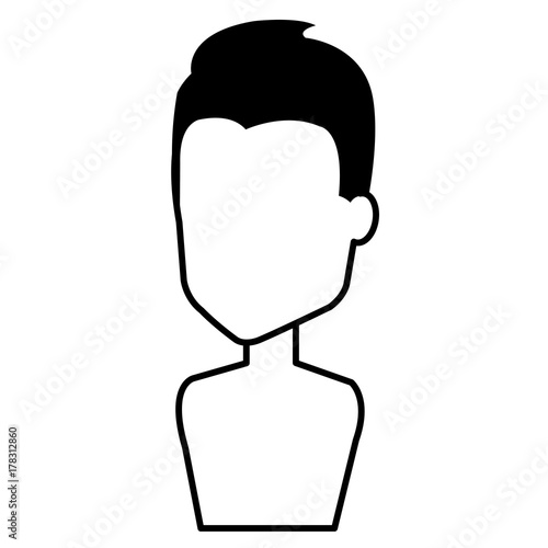 young man shirtless avatar character © Gstudio