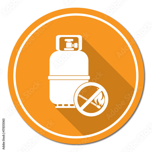 Camping gas bottle icon