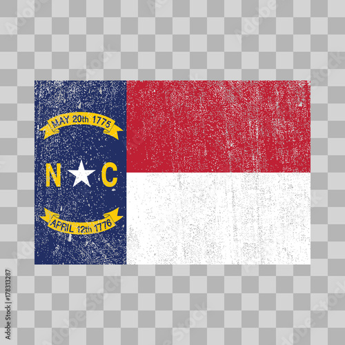 grunge styled flag North Carolina