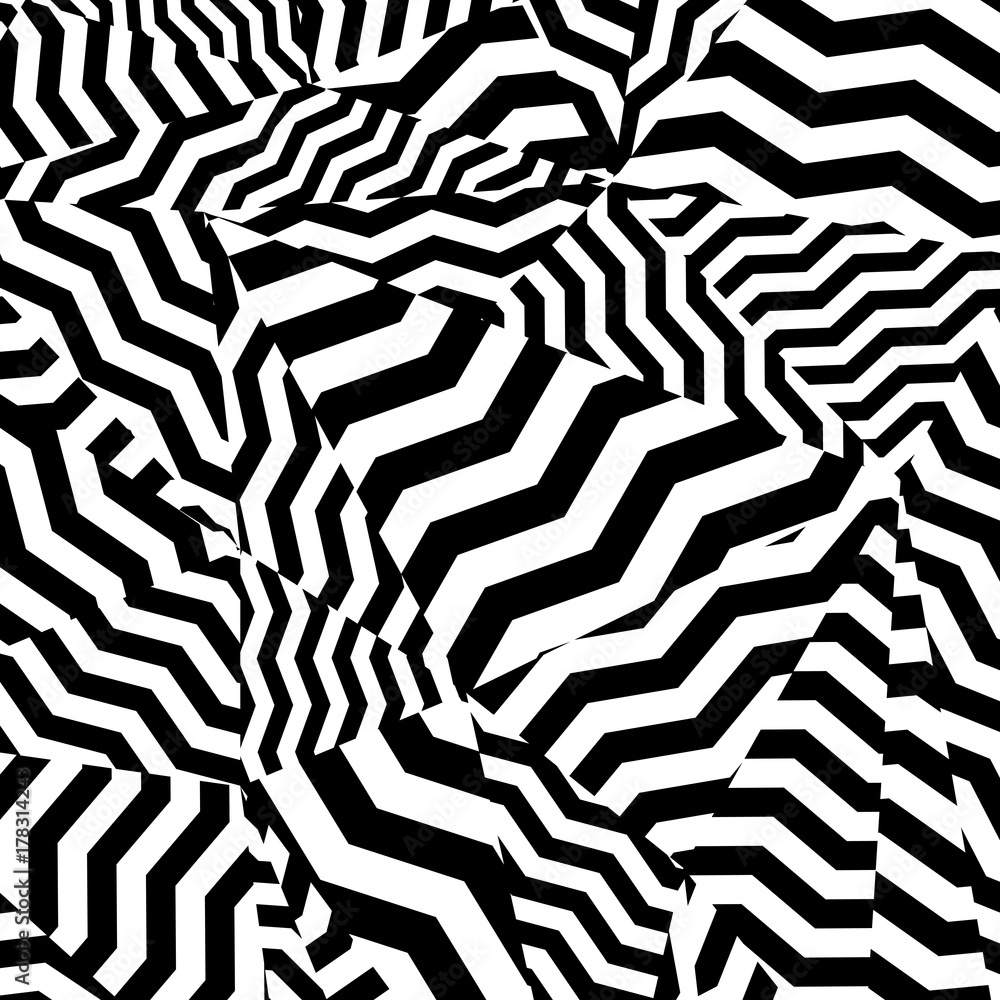 Black and white pattern, abstract geometric contrast background. 