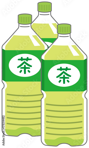 ペットボトル　お茶　イメージイラスト