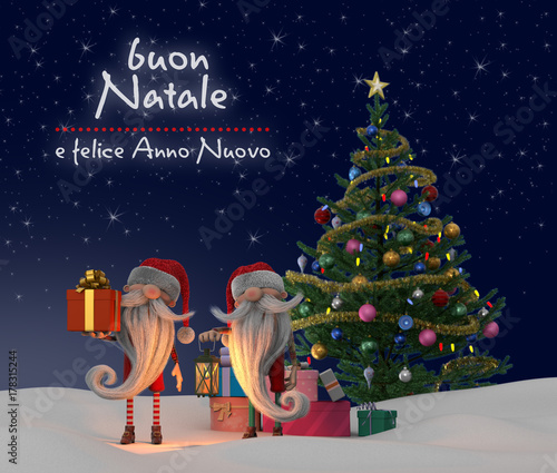 Santa Claus wish us a very Merry Christmas 