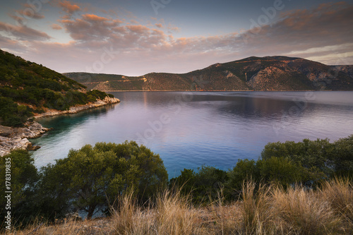 Morning view of Molos Gulf in Ithaca island, Greece.   © milangonda